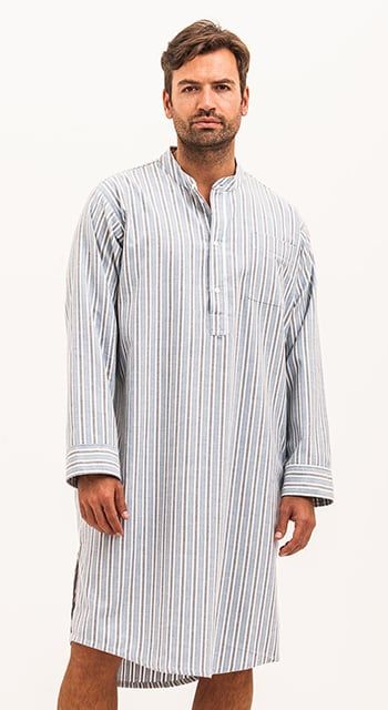 Bespoke -  Blue Striped Nightshirt